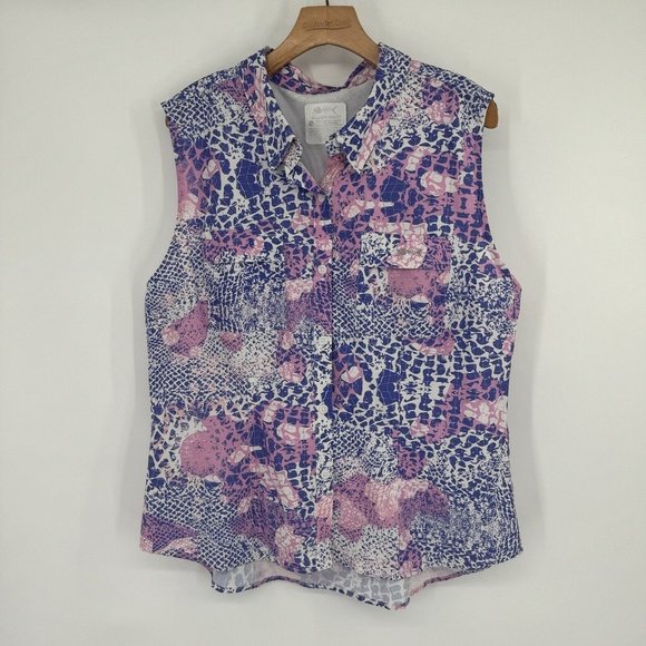 Silver Bait Women's Performance UPF 50 Button Down Fishing Shirt Top Size XL - Picture 4 of 12